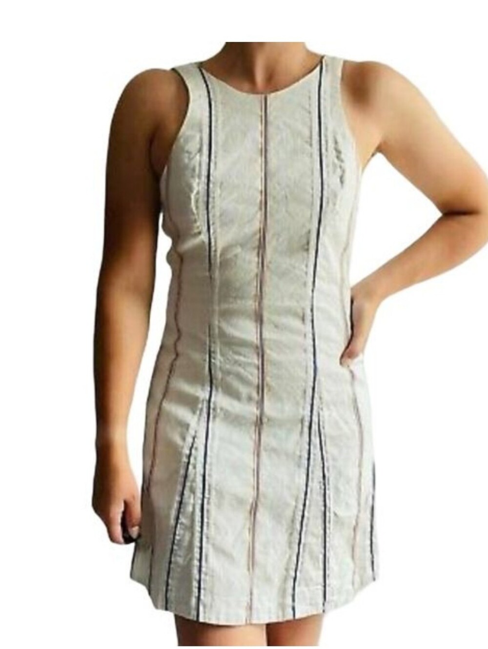 Rag & Bone Women's Blue and Cream Dress